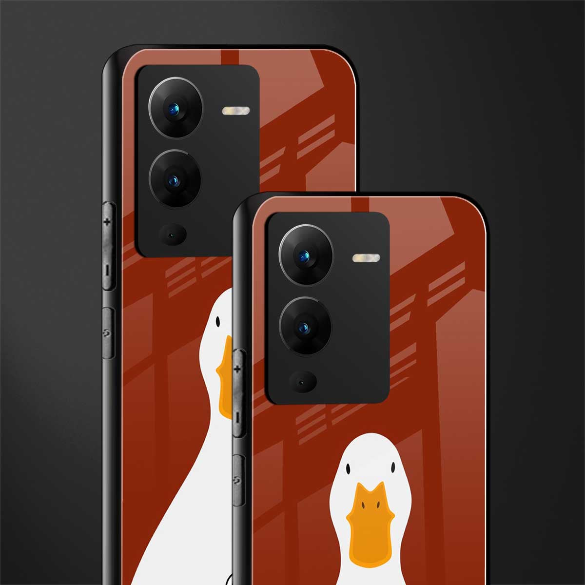 boring goose back phone cover | glass case for vivo v25 pro 5g