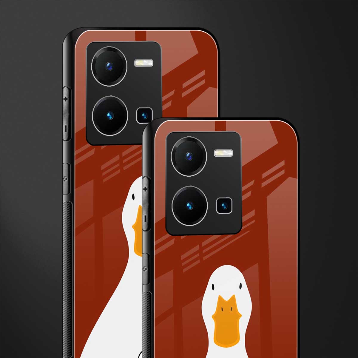 boring goose back phone cover | glass case for vivo y35 4g