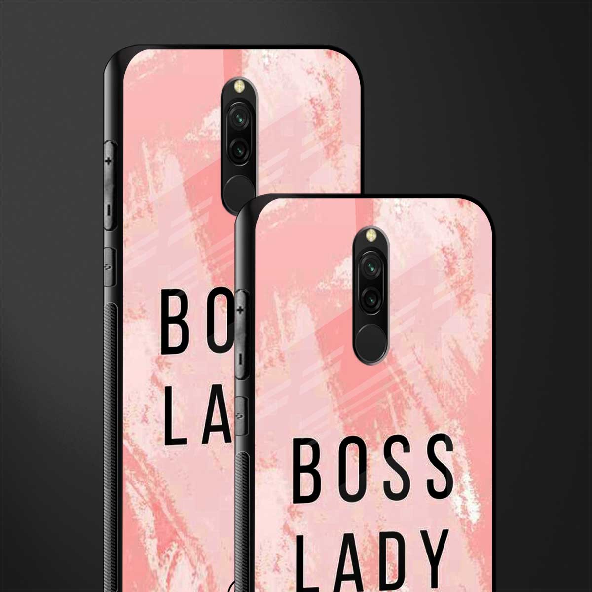 boss lady glass case for redmi 8 image-2