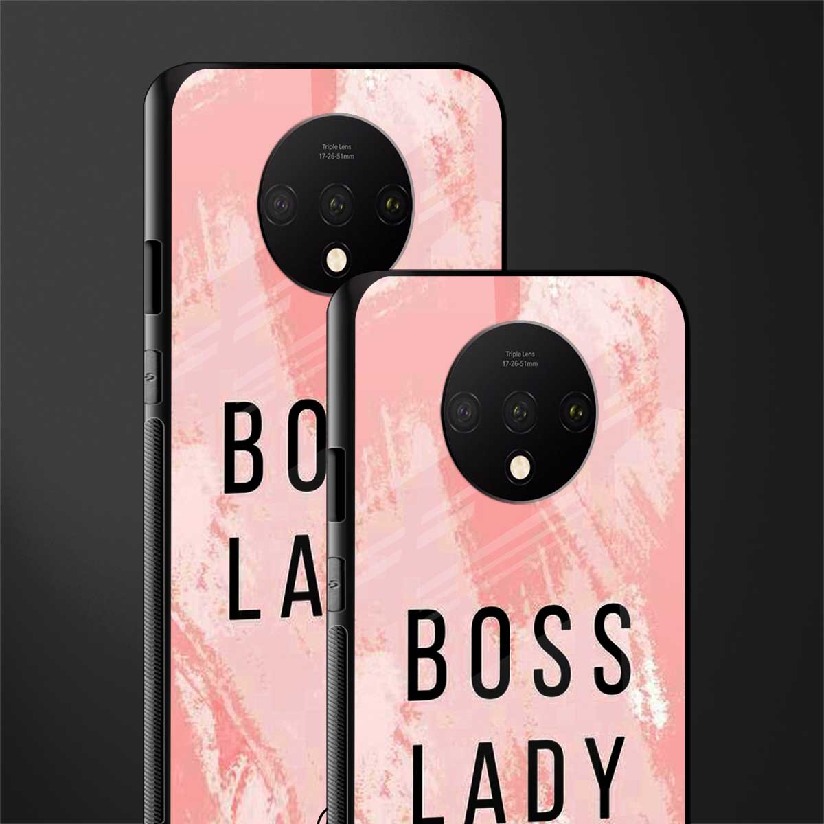 boss lady glass case for oneplus 7t image-2