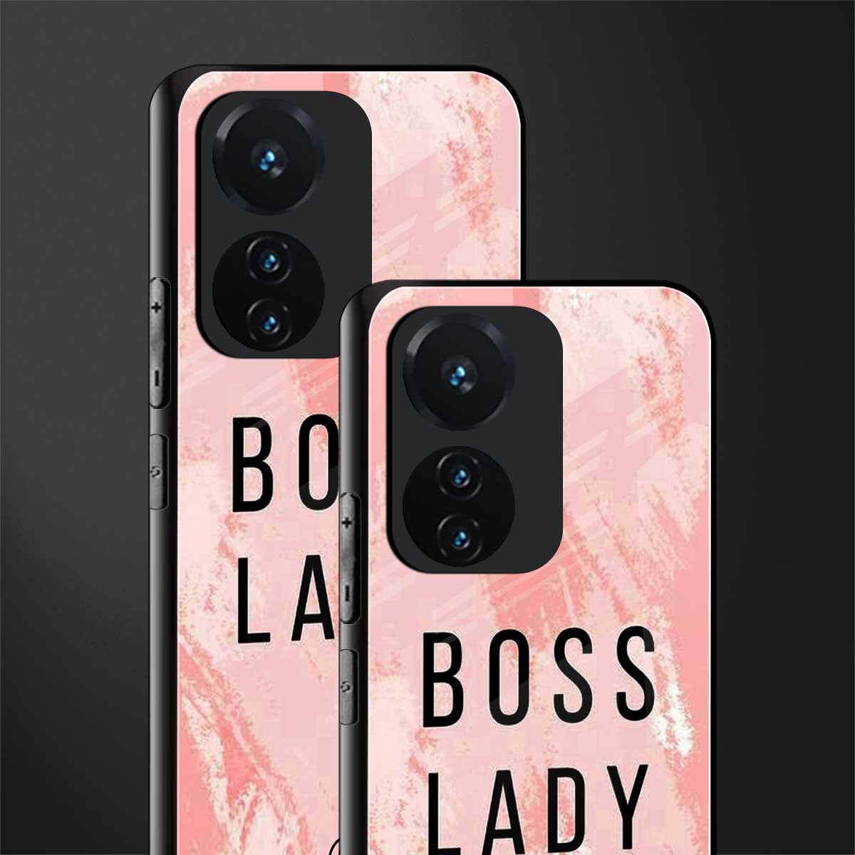 boss lady back phone cover | glass case for vivo t1 44w 4g