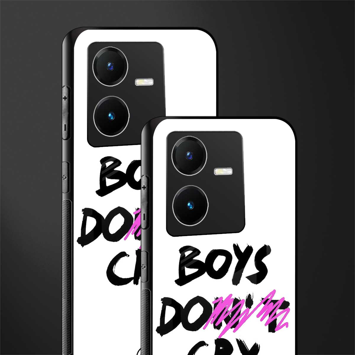 boys do cry back phone cover | glass case for vivo y22