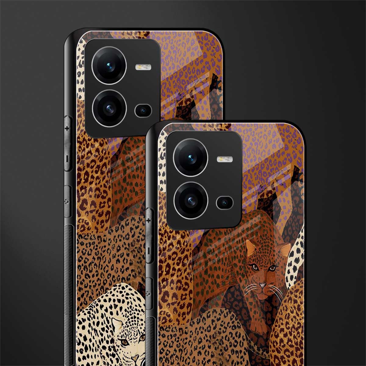 brown beasts back phone cover | glass case for vivo v25-5g