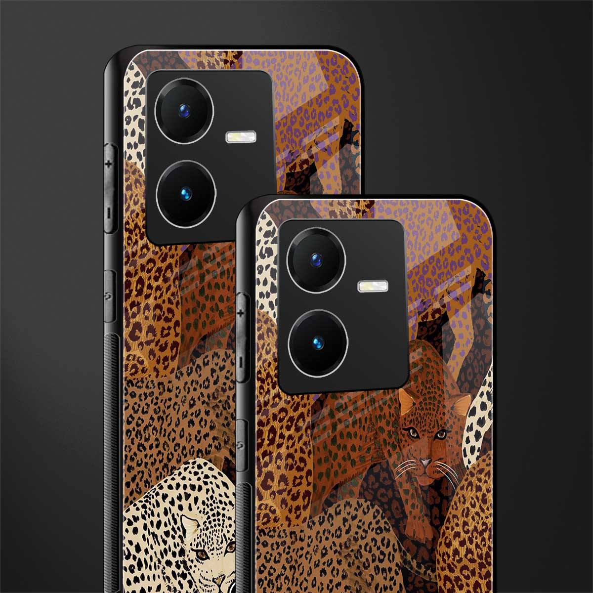 brown beasts back phone cover | glass case for vivo y22