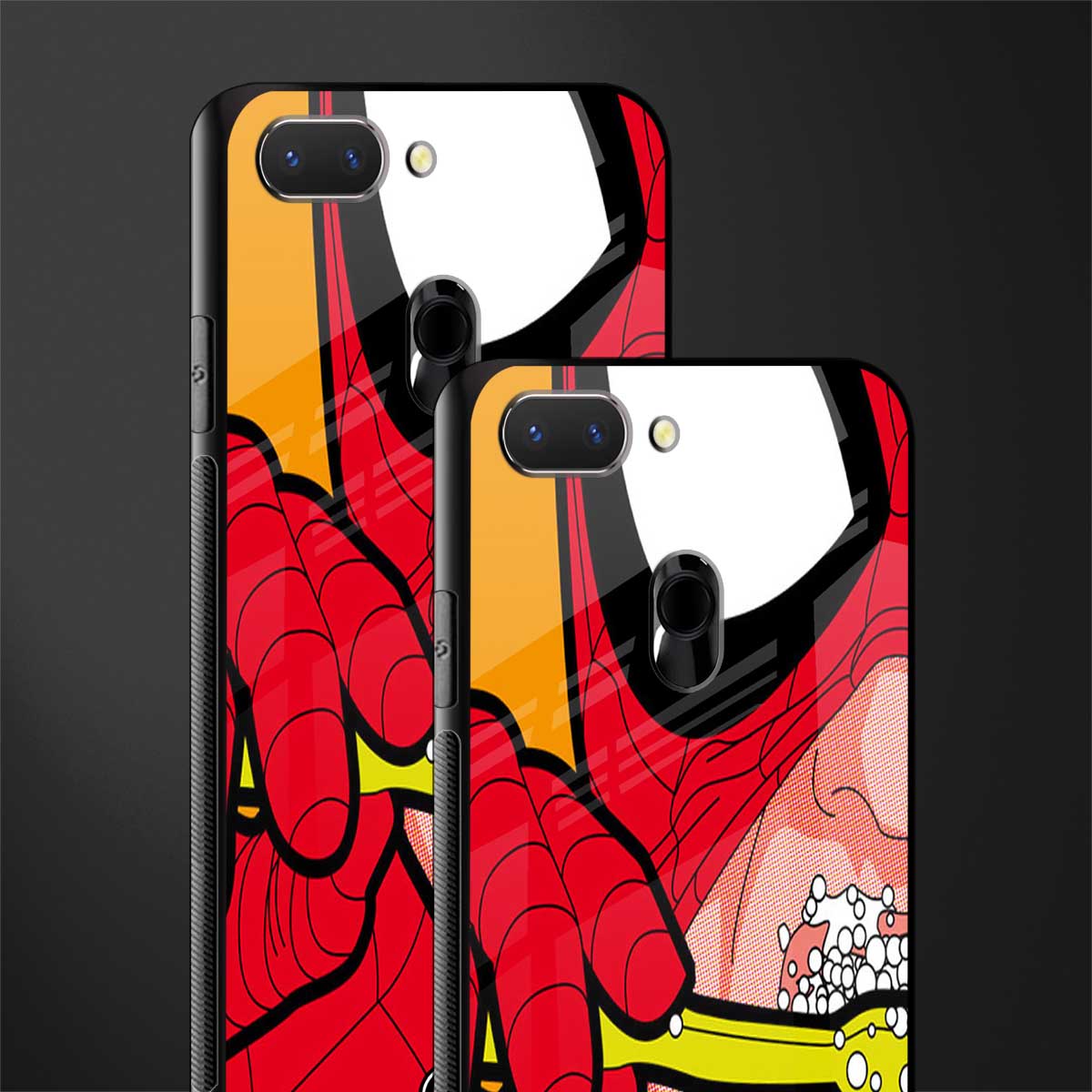 brushing spiderman glass case for oppo a5 image-2