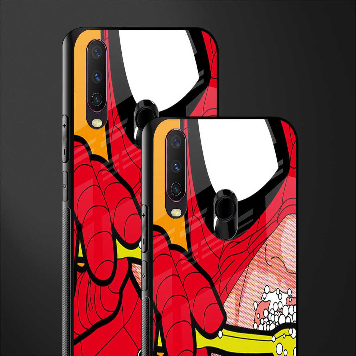 brushing spiderman glass case for vivo y15 image-2