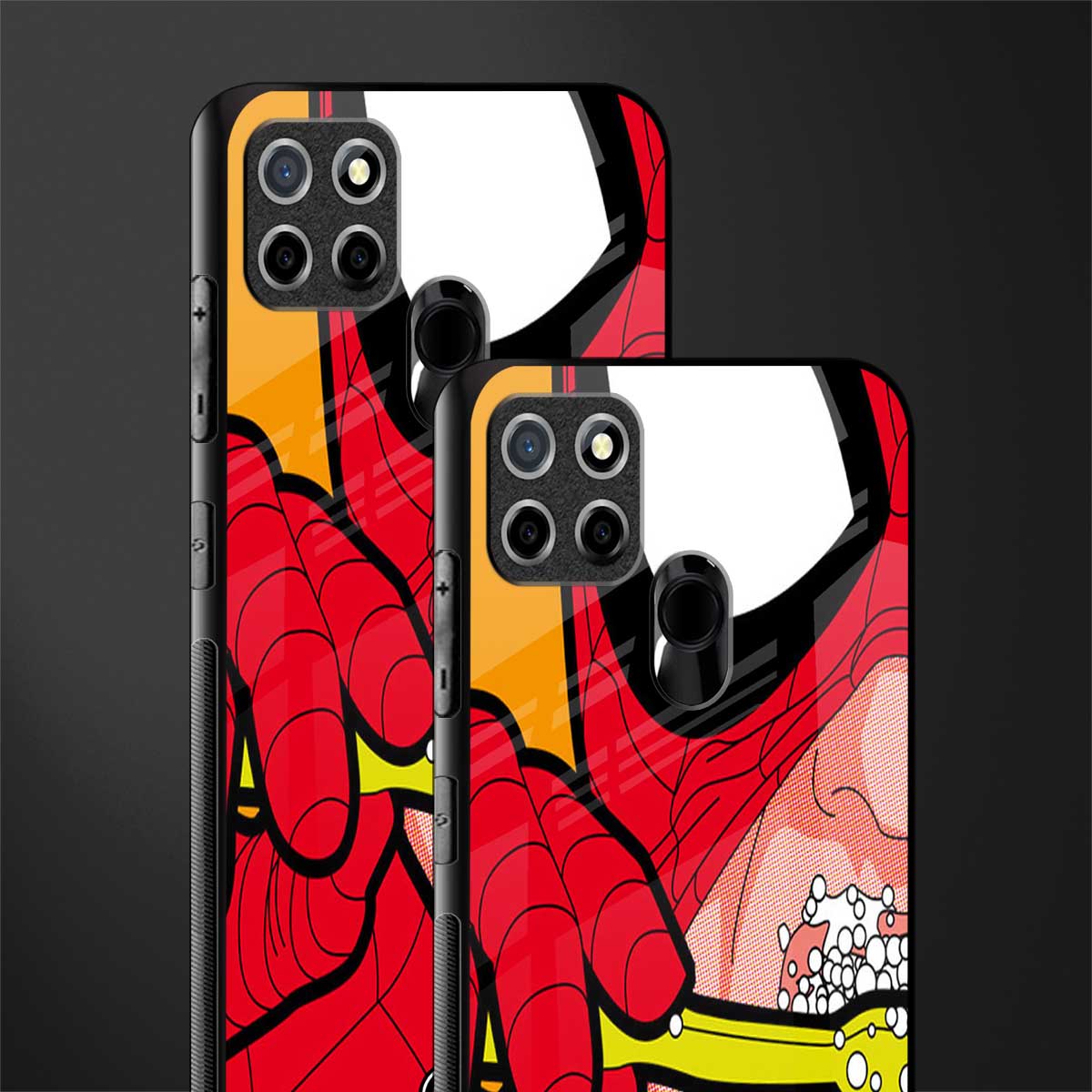 brushing spiderman glass case for realme narzo 20 image-2