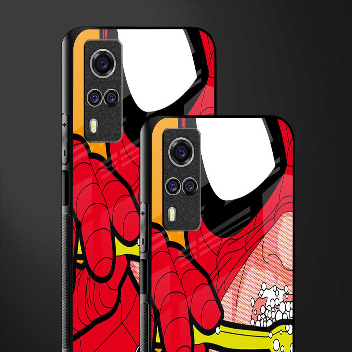 brushing spiderman glass case for vivo y51 image-2