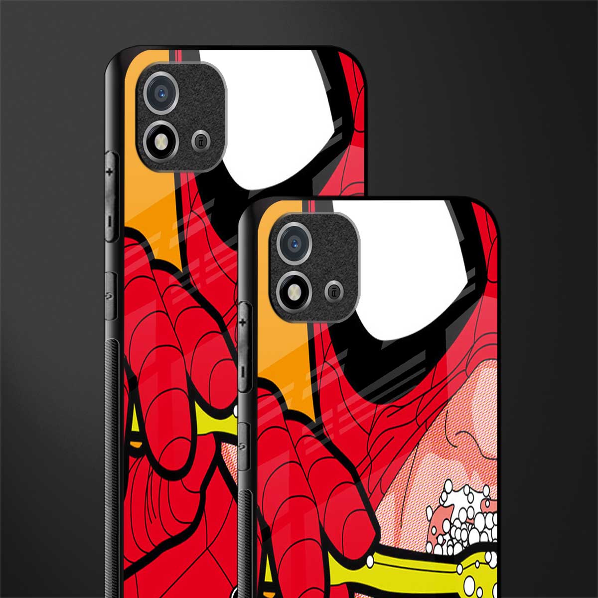 brushing spiderman glass case for realme c20 image-2