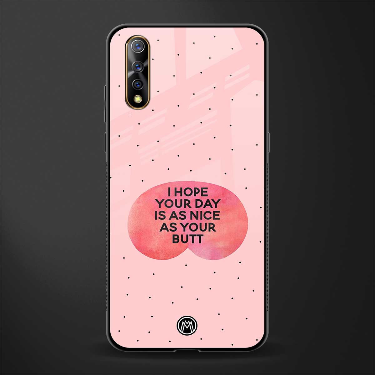 butt day quote glass case for vivo z1x image