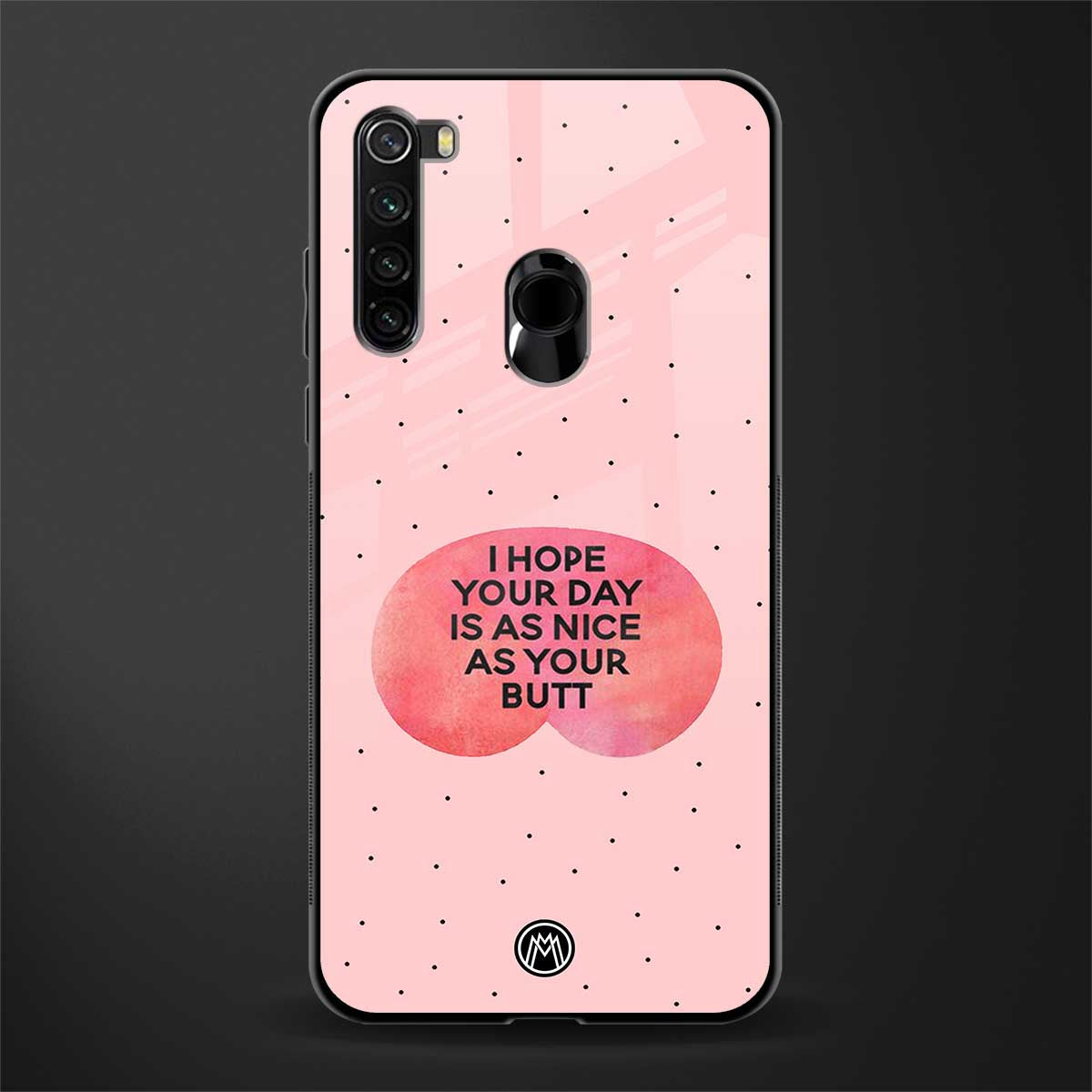 butt day quote glass case for redmi note 8 image
