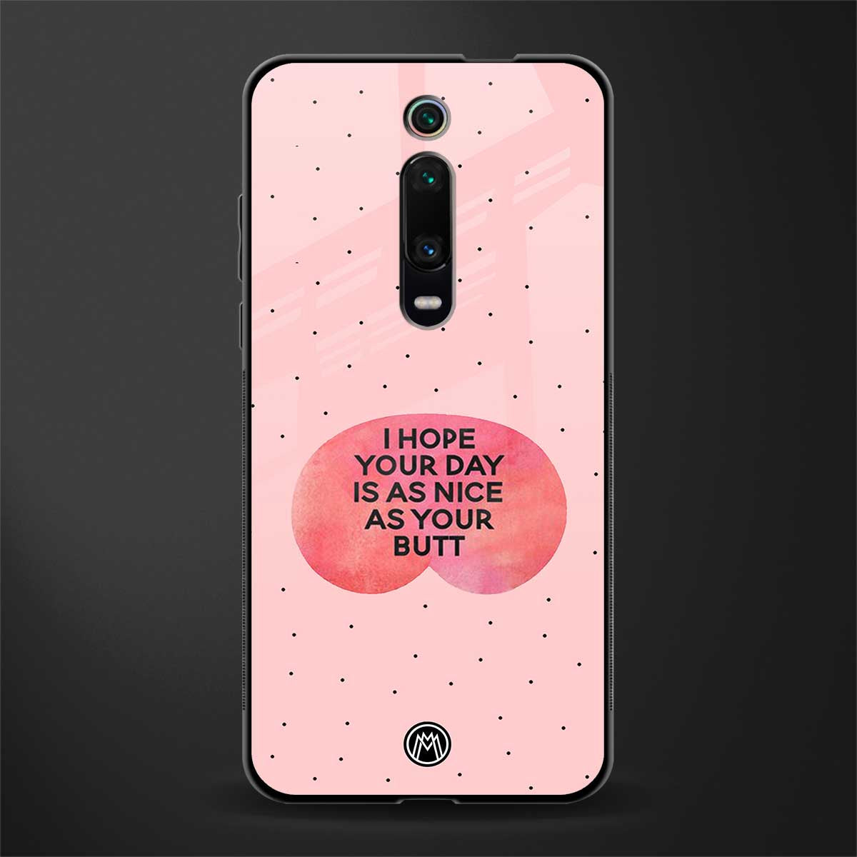 butt day quote glass case for redmi k20 image