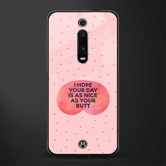 butt day quote glass case for redmi k20 image