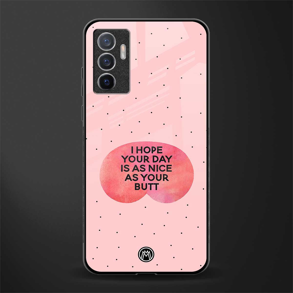 butt day quote glass case for vivo v23e image