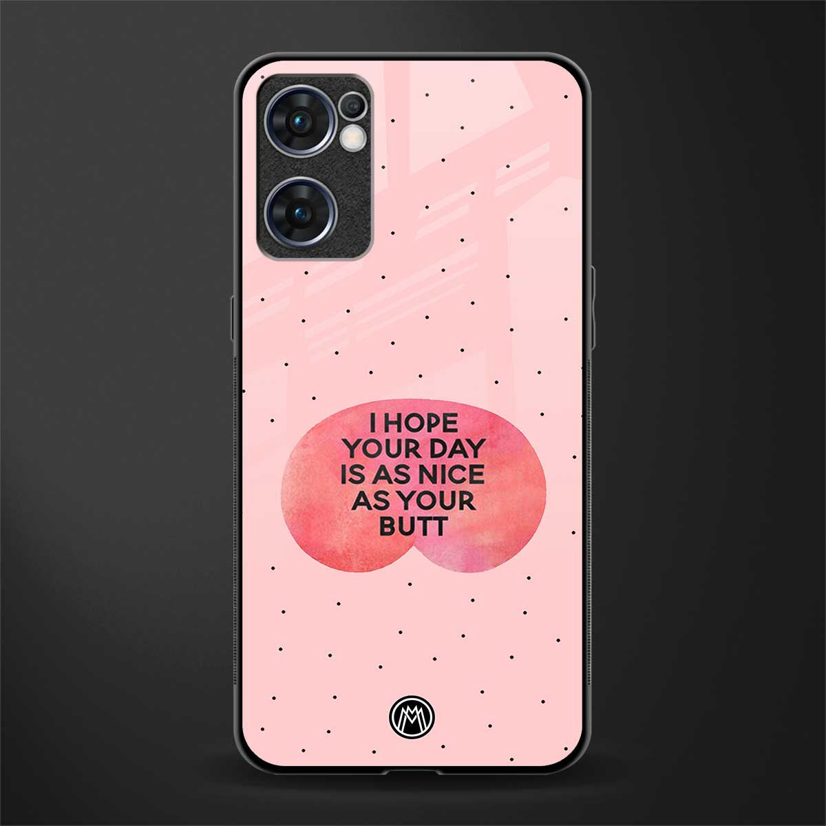 butt day quote glass case for oppo reno7 5g image