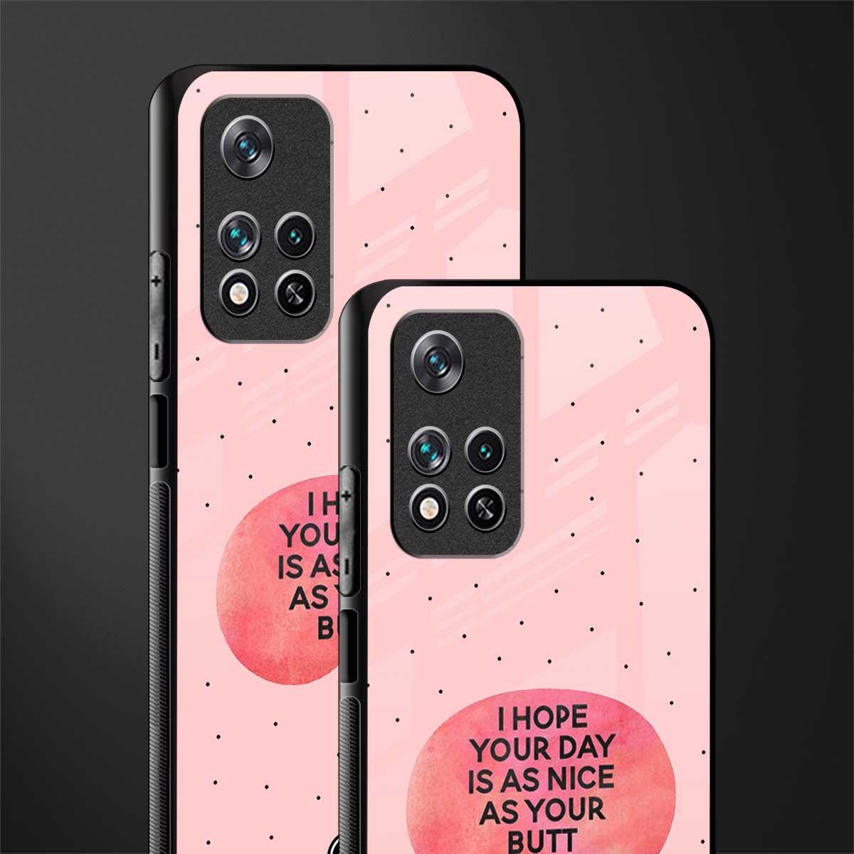 butt day quote glass case for poco m4 pro 5g image-2