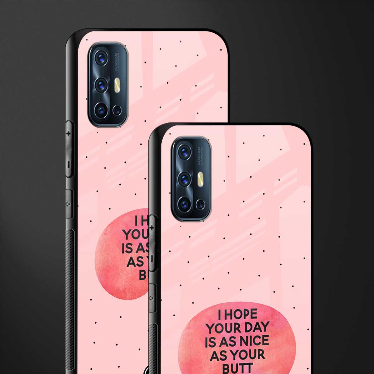 butt day quote glass case for vivo v17 image-2