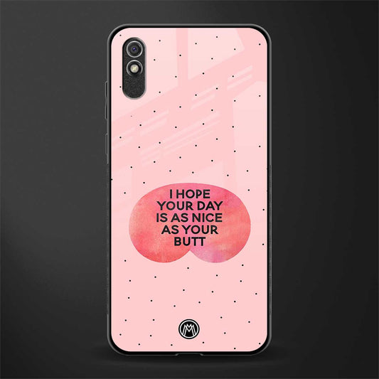 butt day quote glass case for redmi 9a image