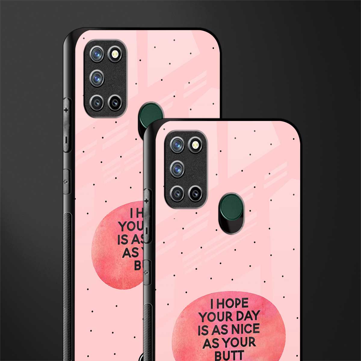 butt day quote glass case for realme 7i image-2