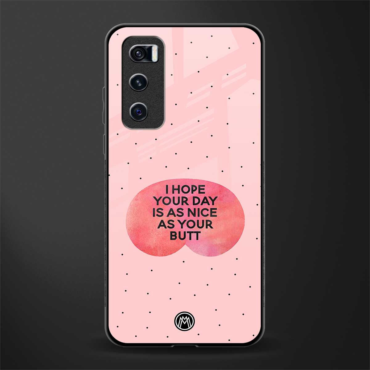butt day quote glass case for vivo v20 se image