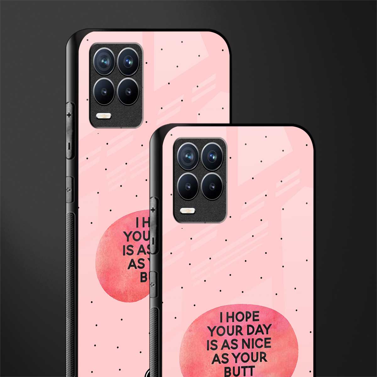 butt day quote glass case for realme 8 4g image-2