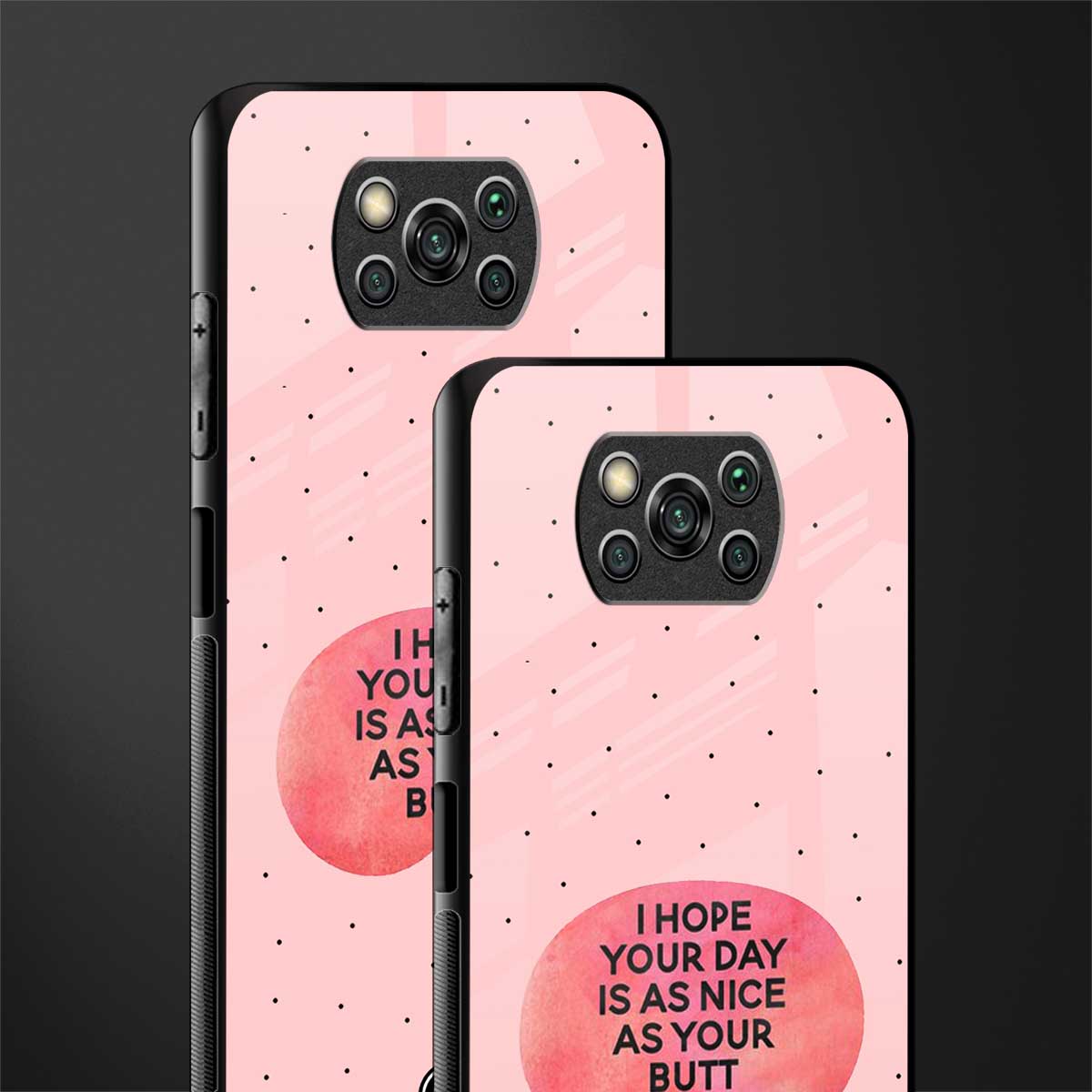 butt day quote glass case for poco x3 image-2