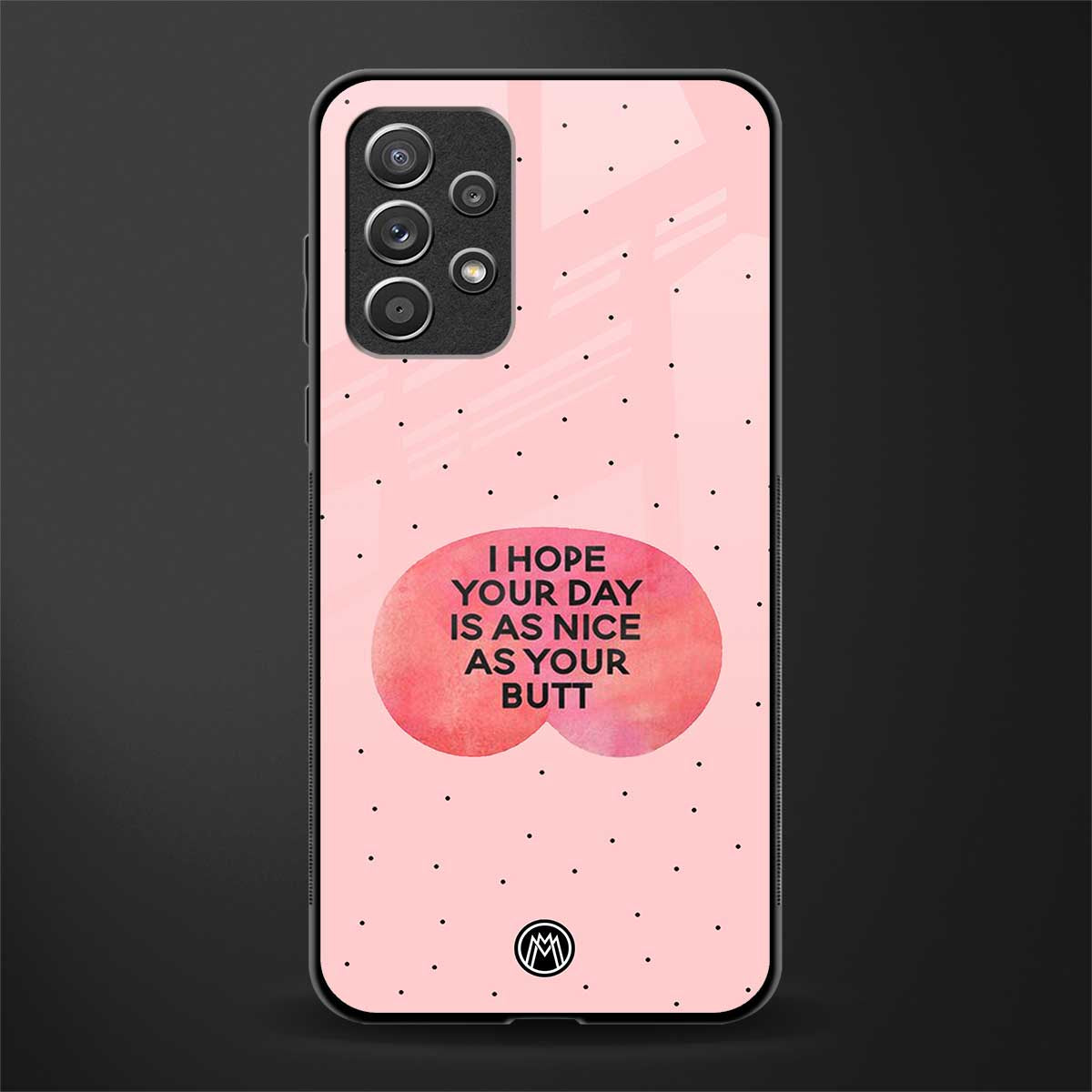 butt day quote glass case for samsung galaxy a72 image