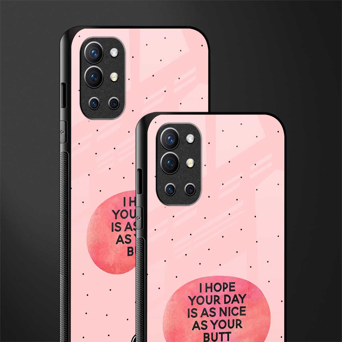 butt day quote glass case for oneplus 9r image-2