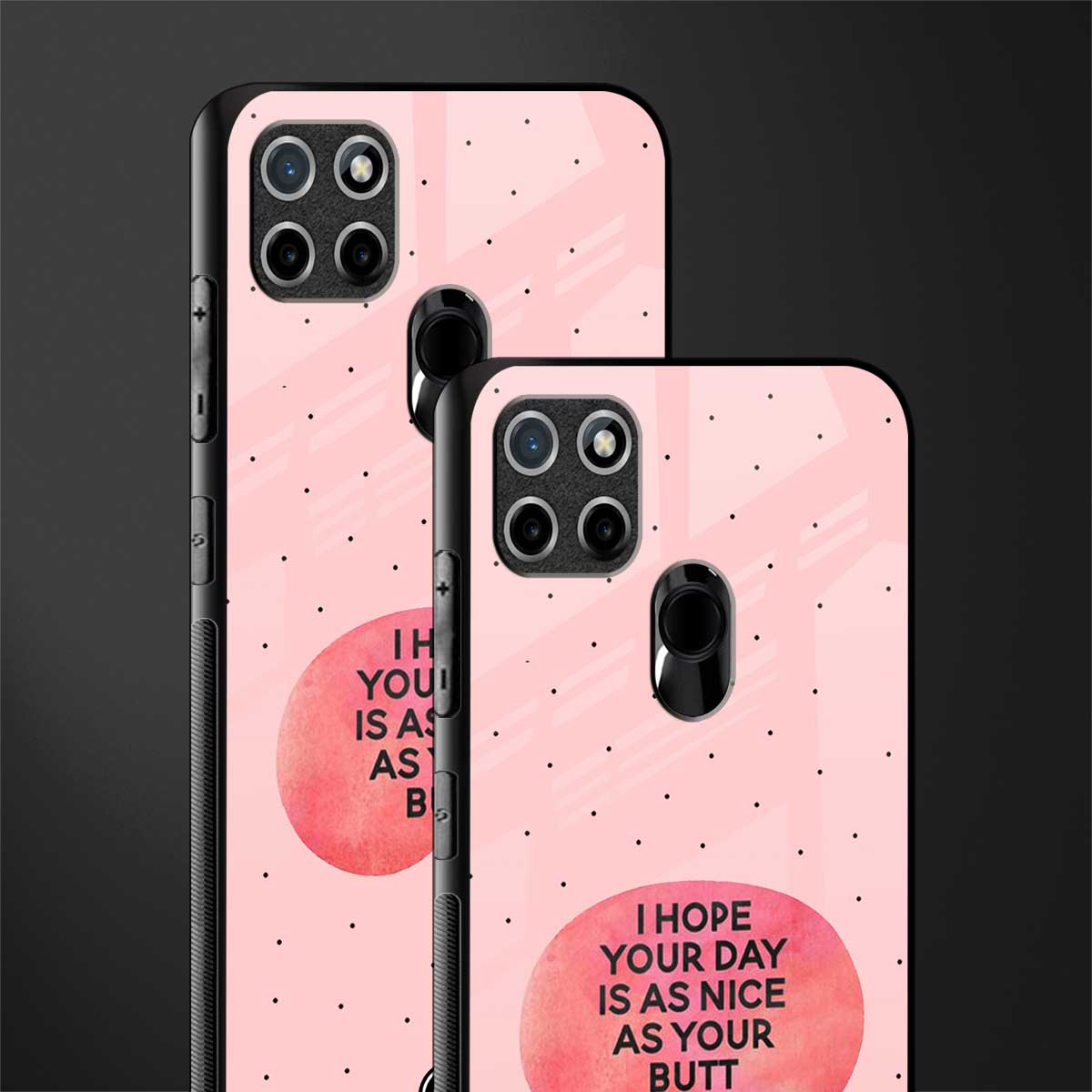 butt day quote glass case for realme c21 image-2