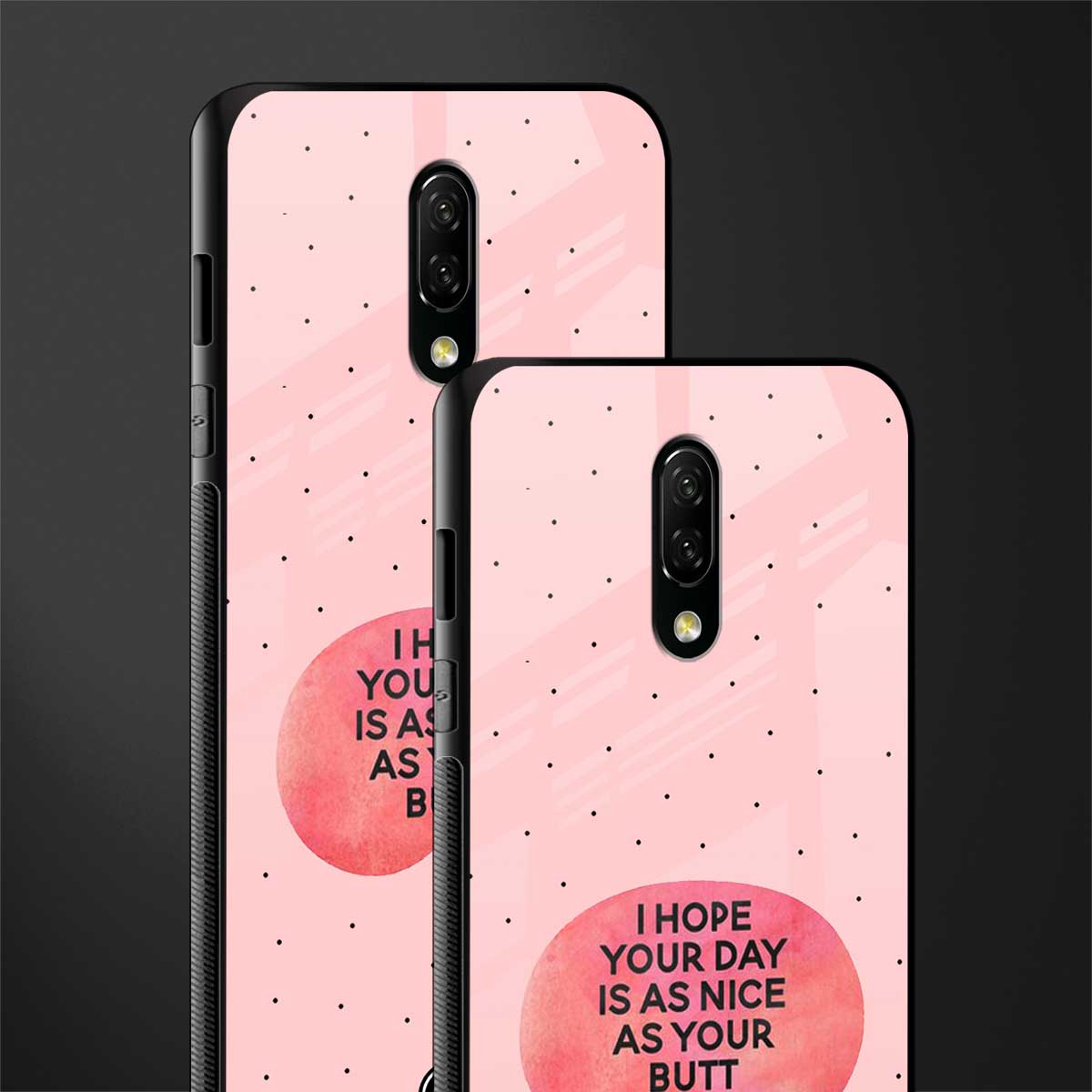 butt day quote glass case for oneplus 7 image-2