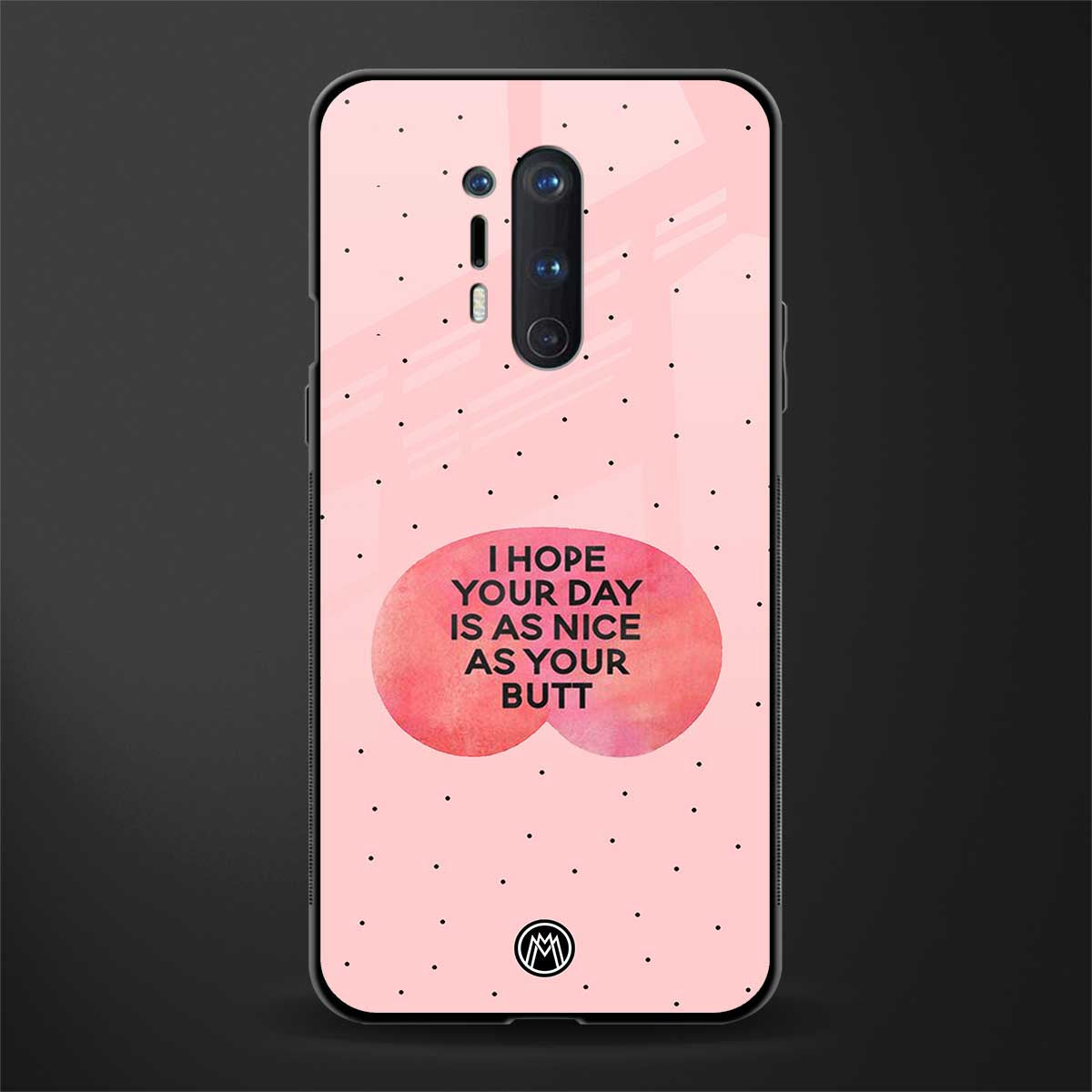 butt day quote glass case for oneplus 8 pro image