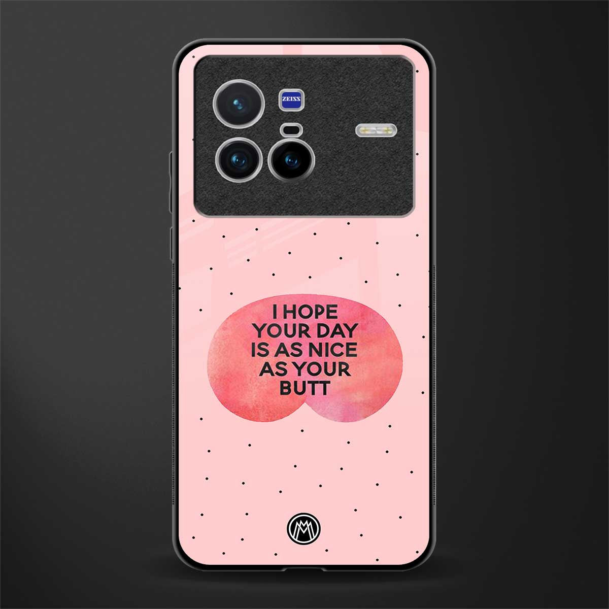 butt day quote glass case for vivo x80 image