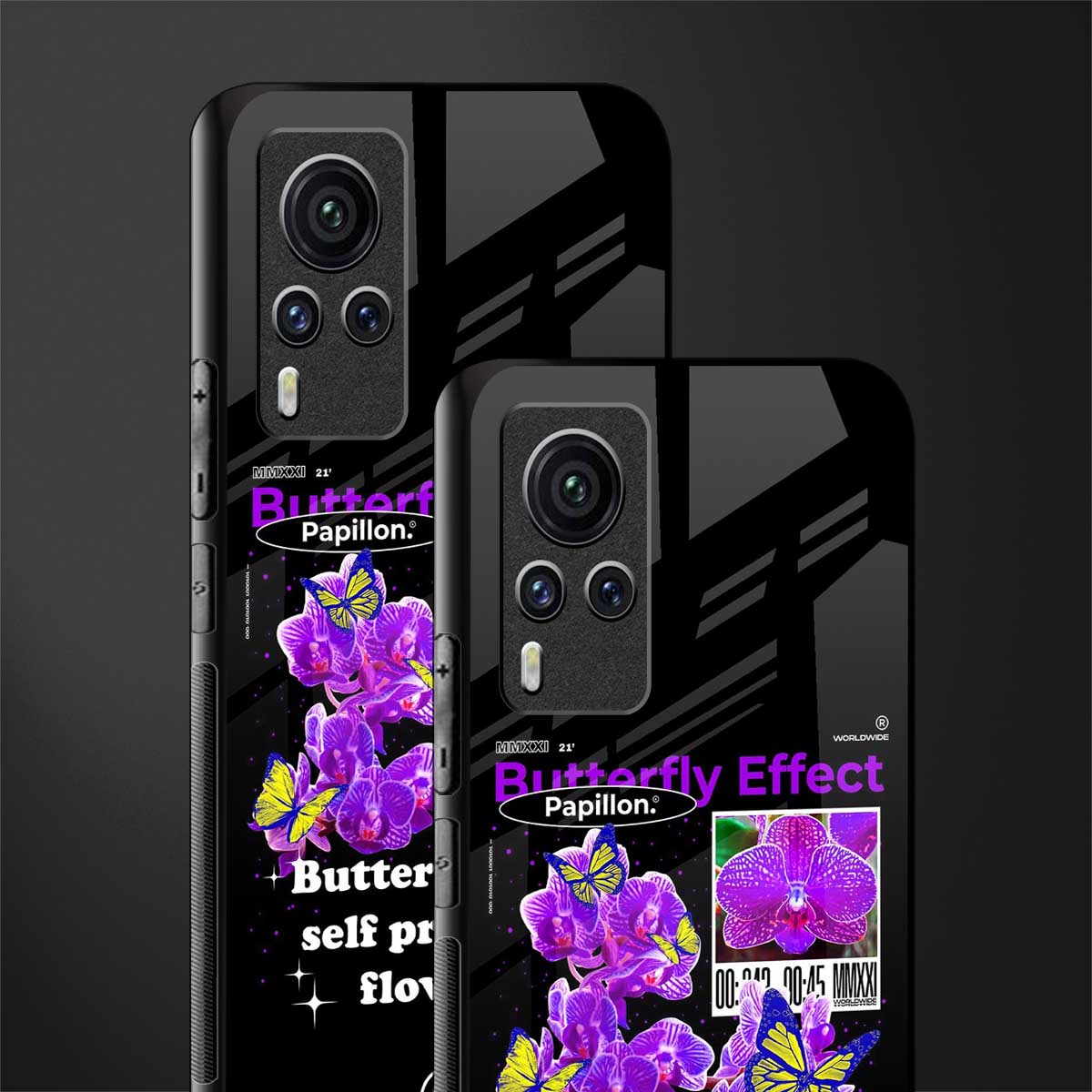 butterfly effect glass case for vivo x60 pro image-2