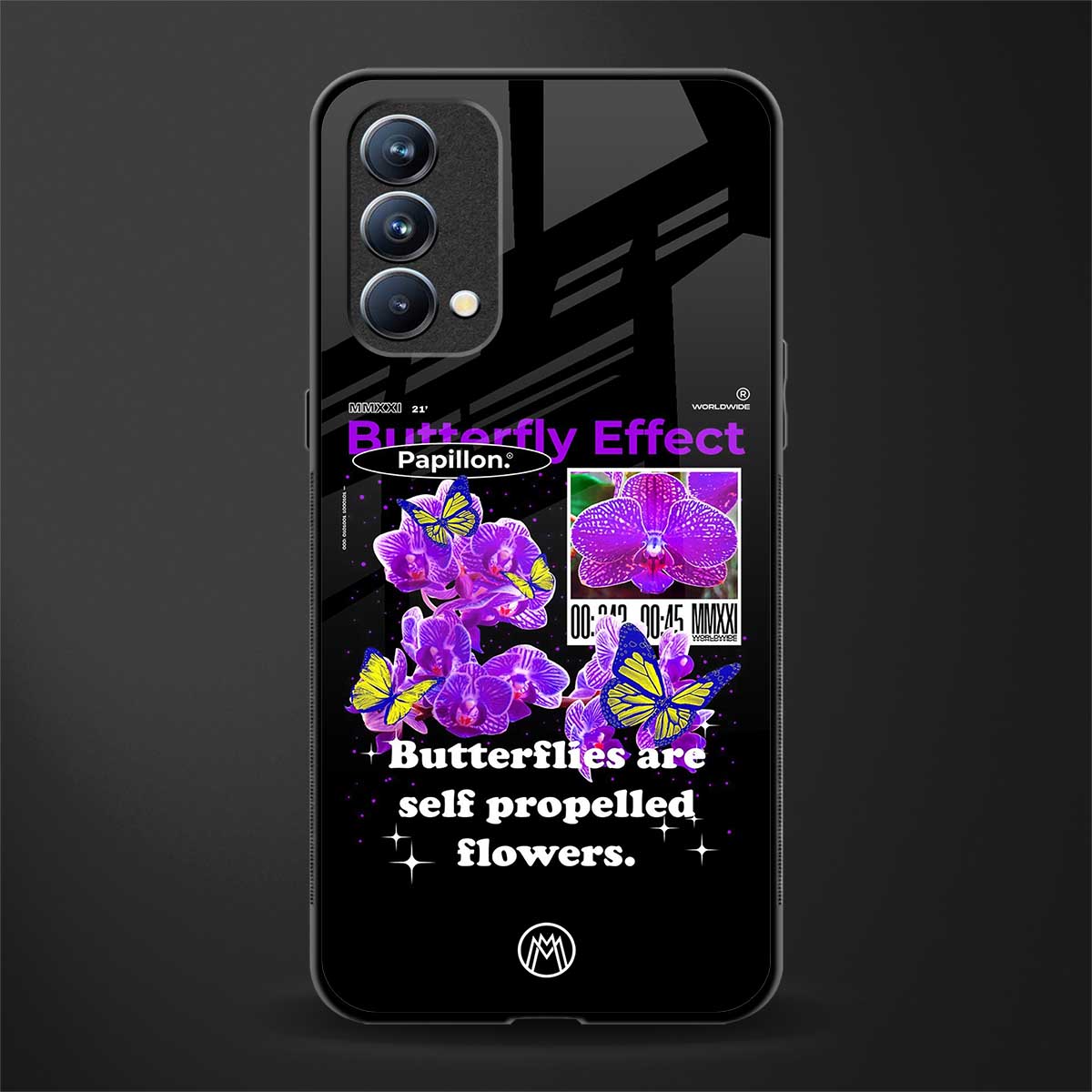 butterfly effect glass case for oppo f19s image