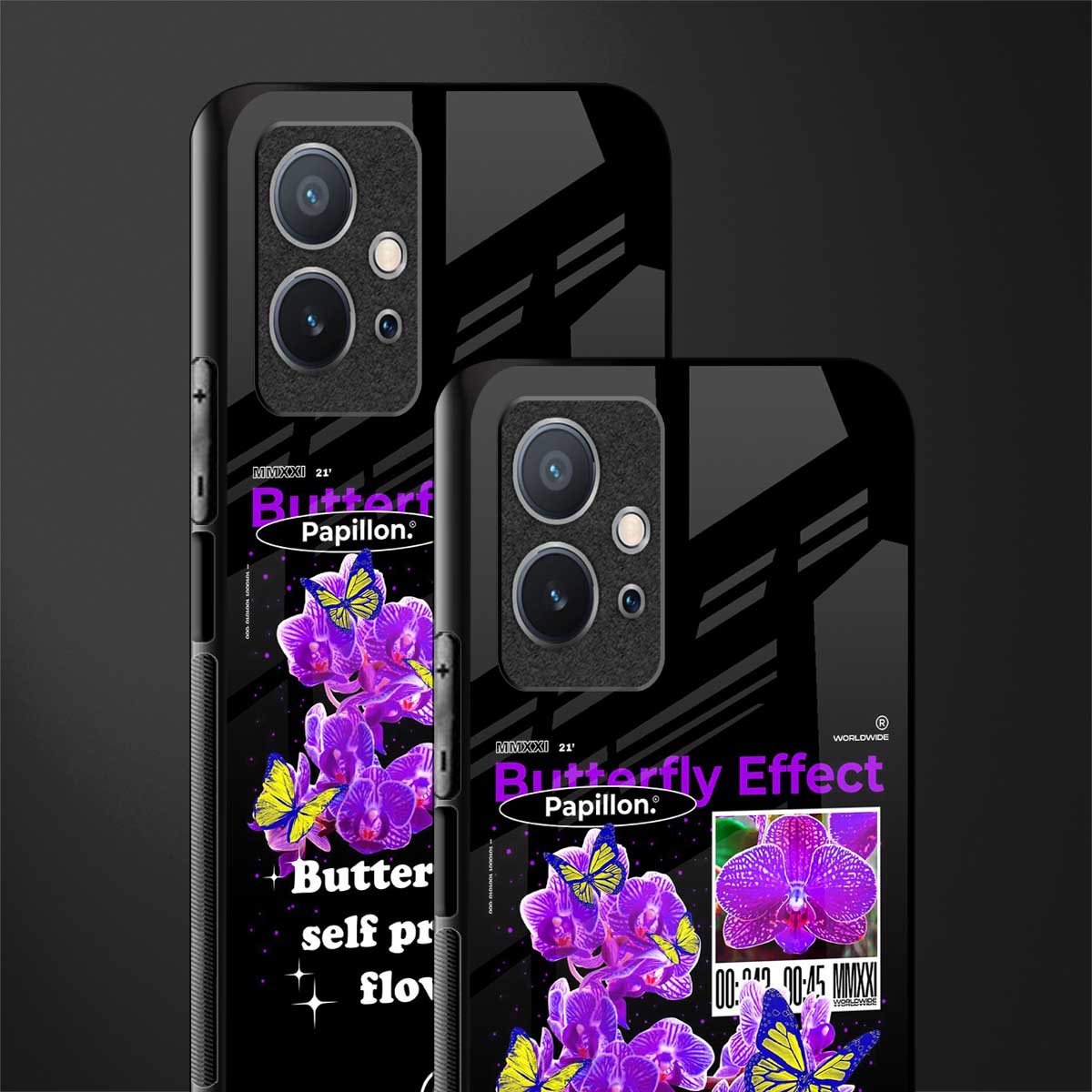butterfly effect glass case for vivo y75 5g image-2