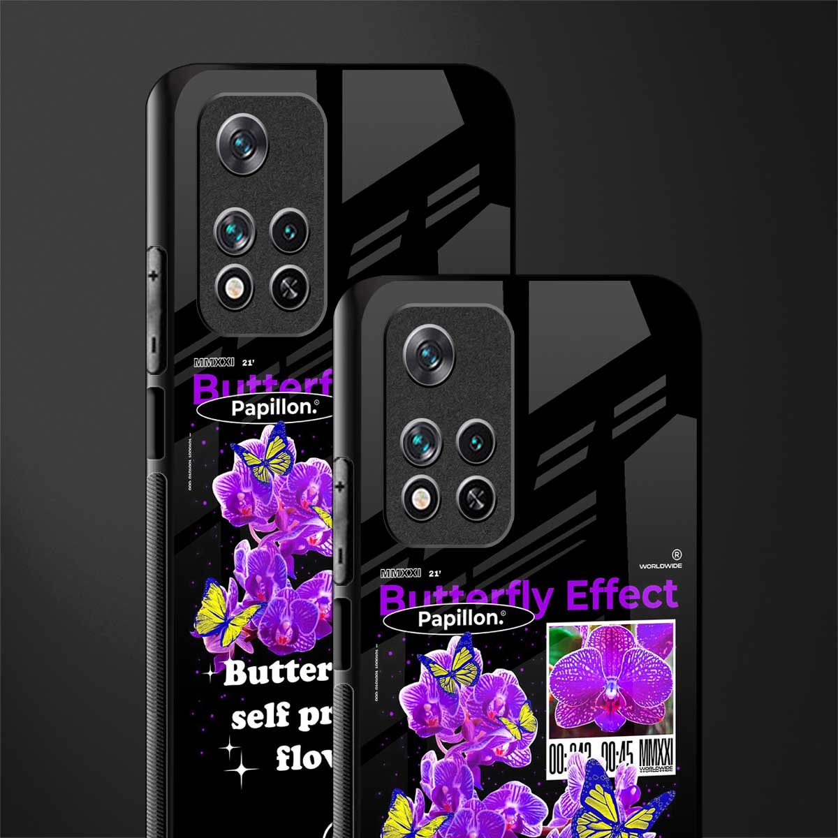 butterfly effect glass case for poco m4 pro 5g image-2
