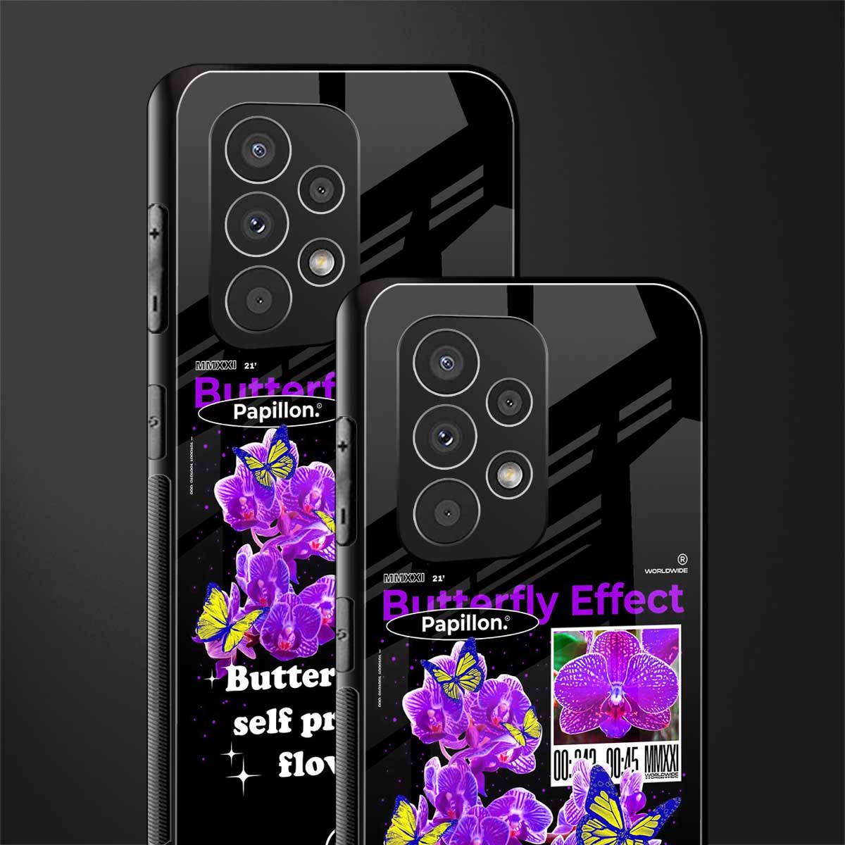 butterfly effect back phone cover | glass case for samsung galaxy a23
