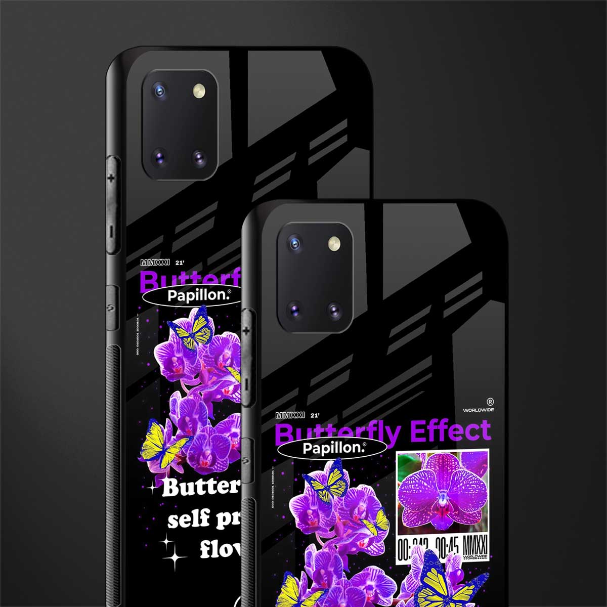 butterfly effect glass case for samsung a81 image-2