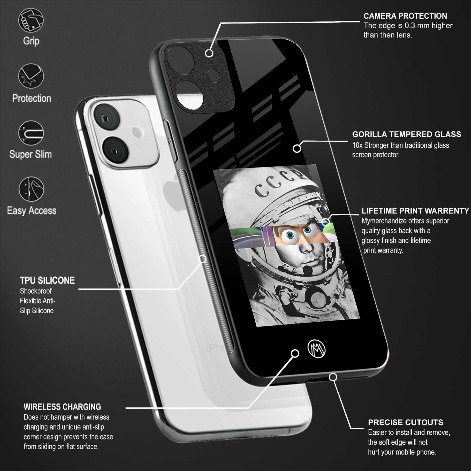 buzz lightyear astronaut mobile glass case for oppo f19s image-4