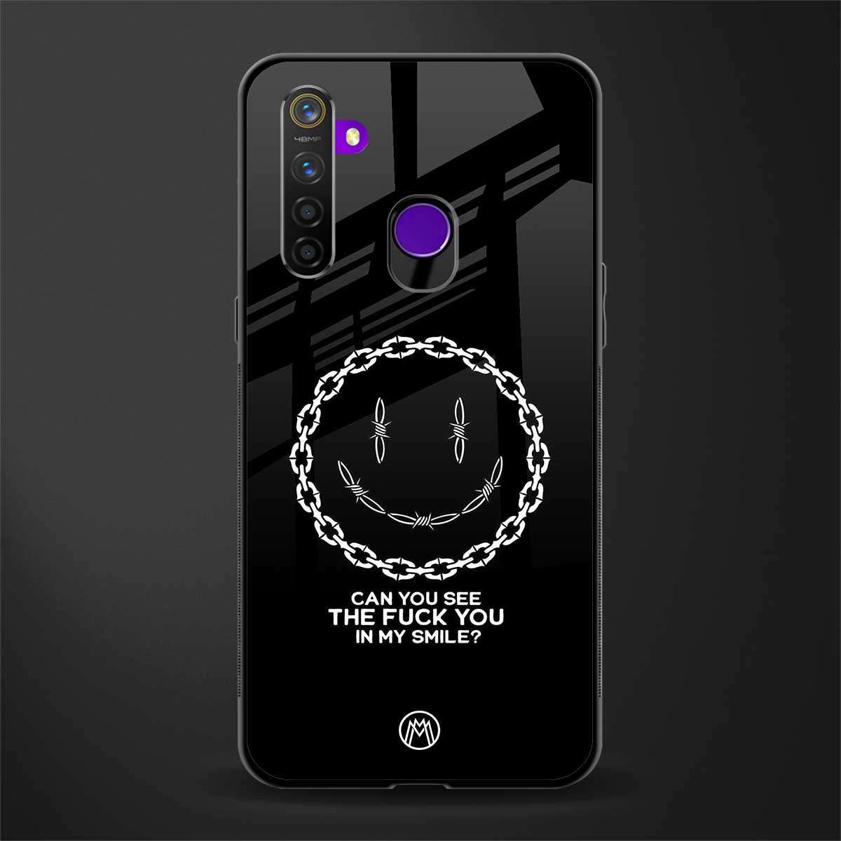 buzz off glass case for realme 5s image