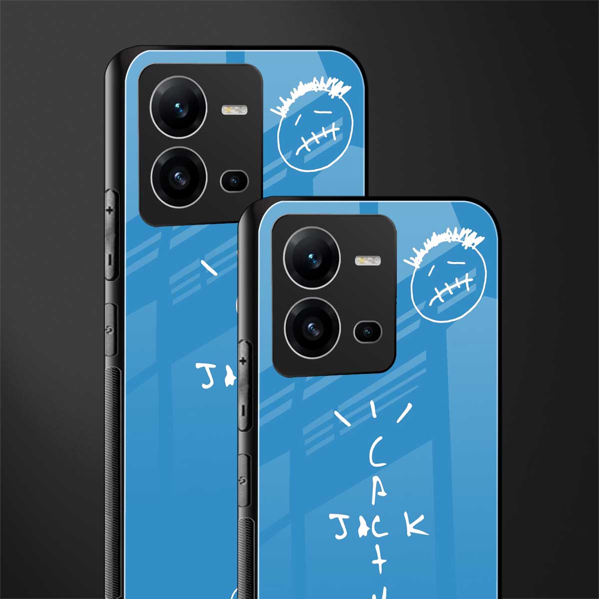 cactus jack back phone cover | glass case for vivo v25-5g