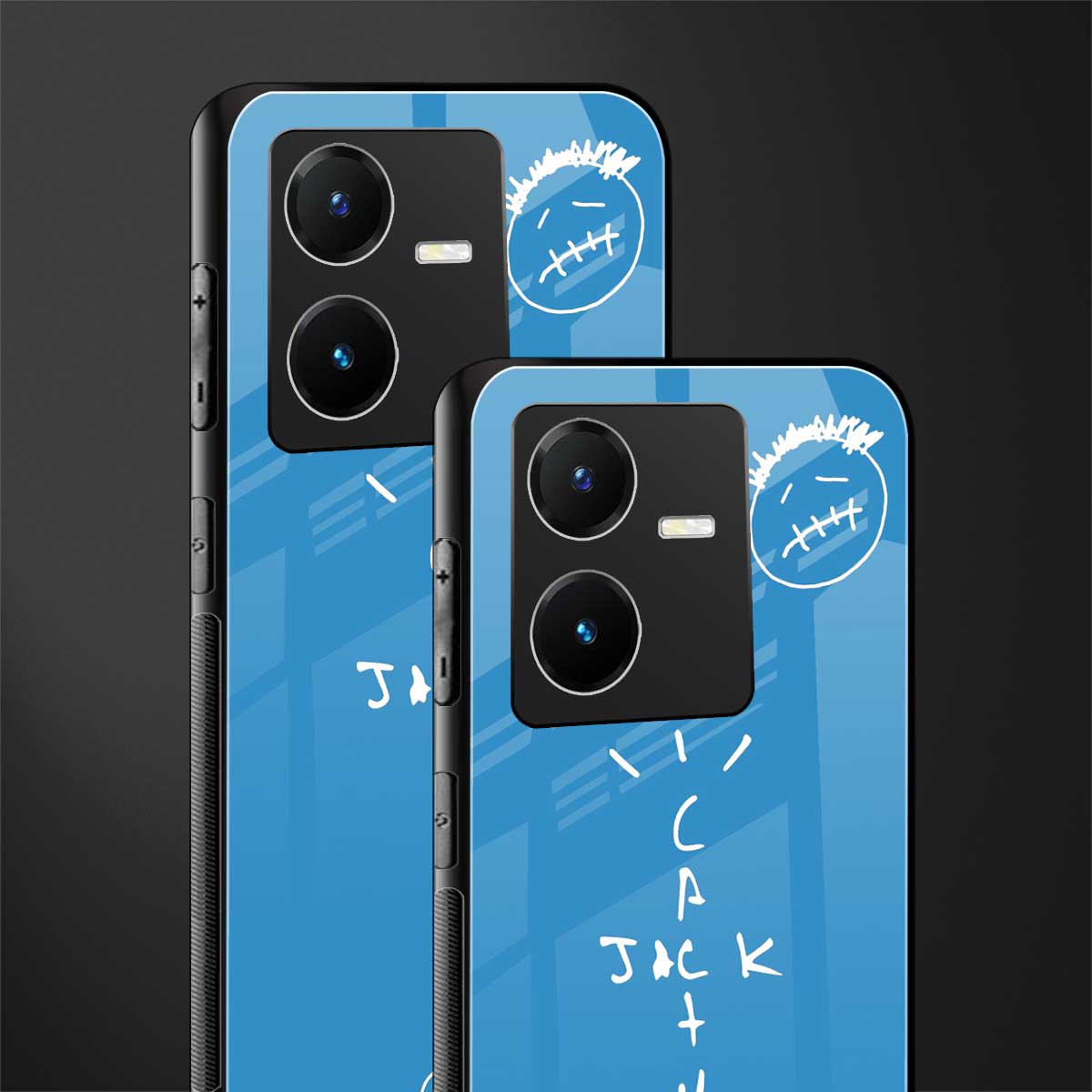 cactus jack back phone cover | glass case for vivo y22