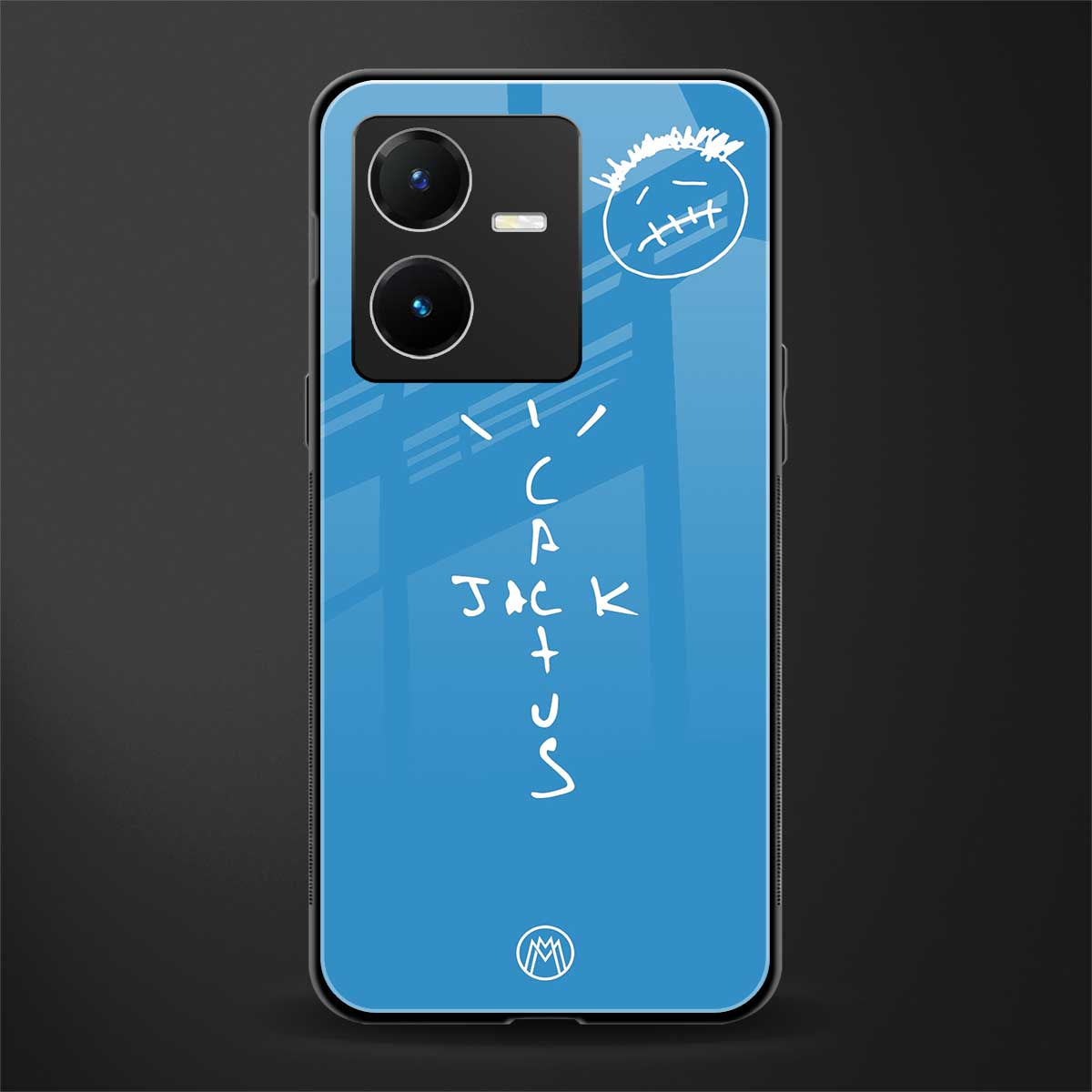 cactus jack back phone cover | glass case for vivo y22