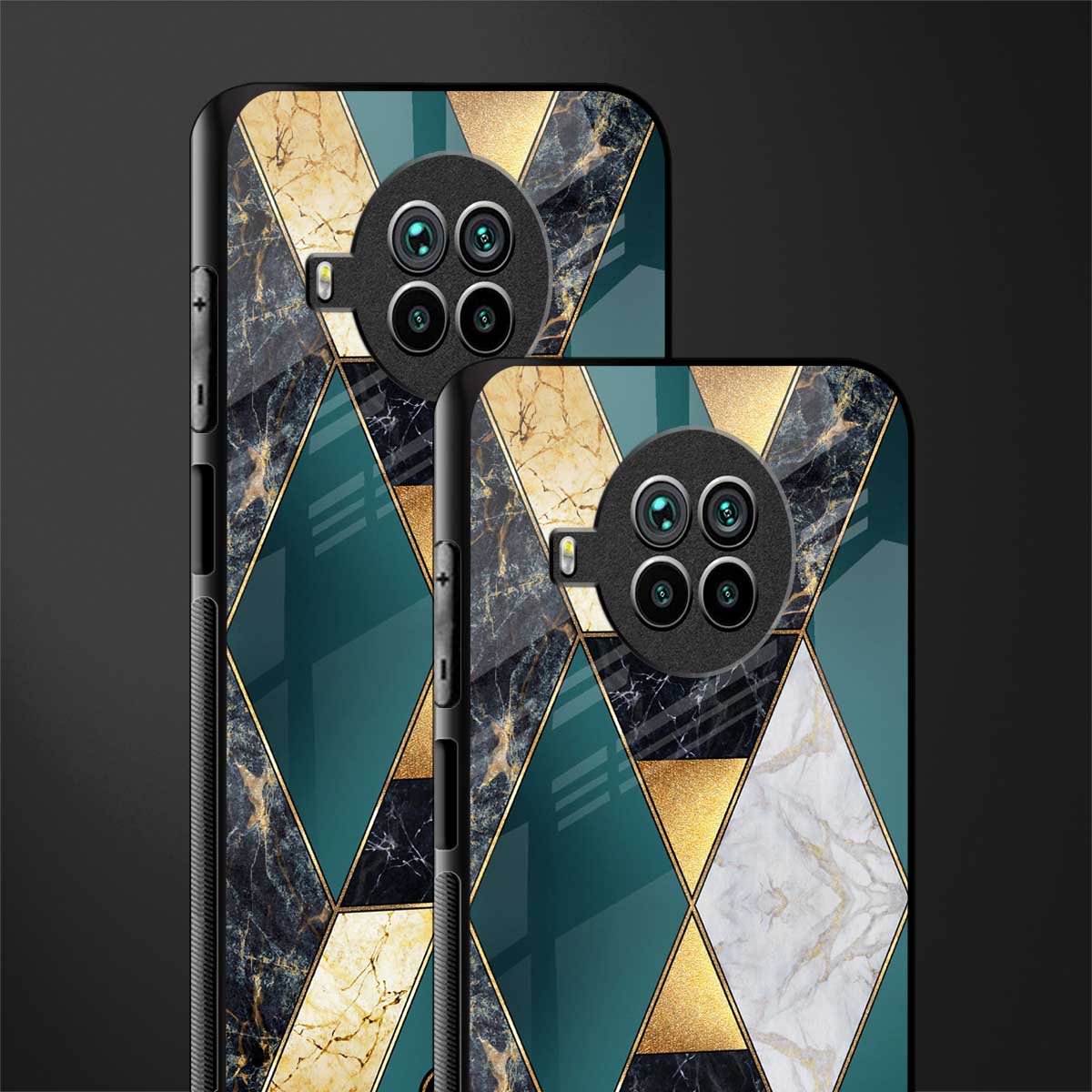cadmium gold marble glass case for mi 10i image-2