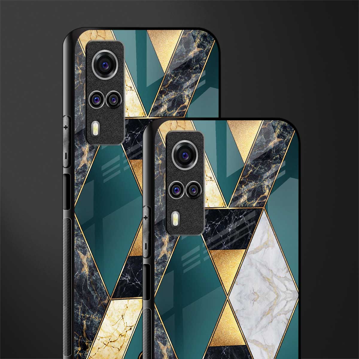 cadmium gold marble glass case for vivo y51 image-2