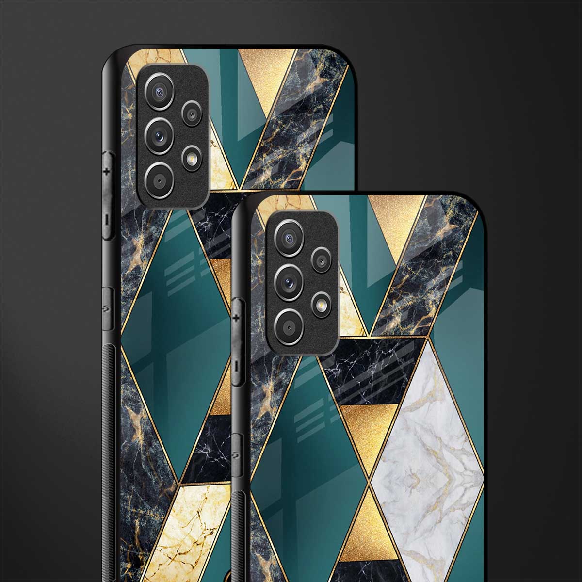 cadmium gold marble glass case for samsung galaxy a32 4g image-2