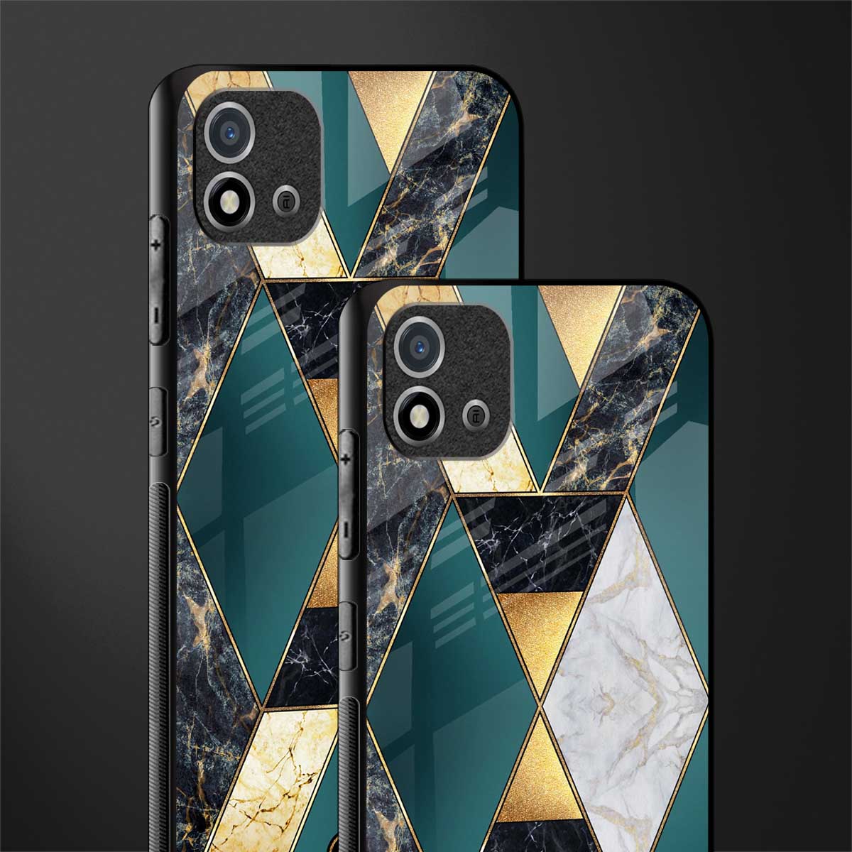 cadmium gold marble glass case for realme c20 image-2