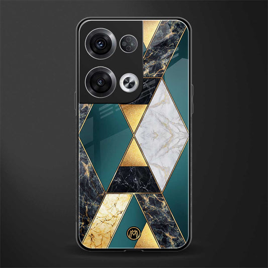 cadmium gold marble back phone cover | glass case for oppo reno 8 pro