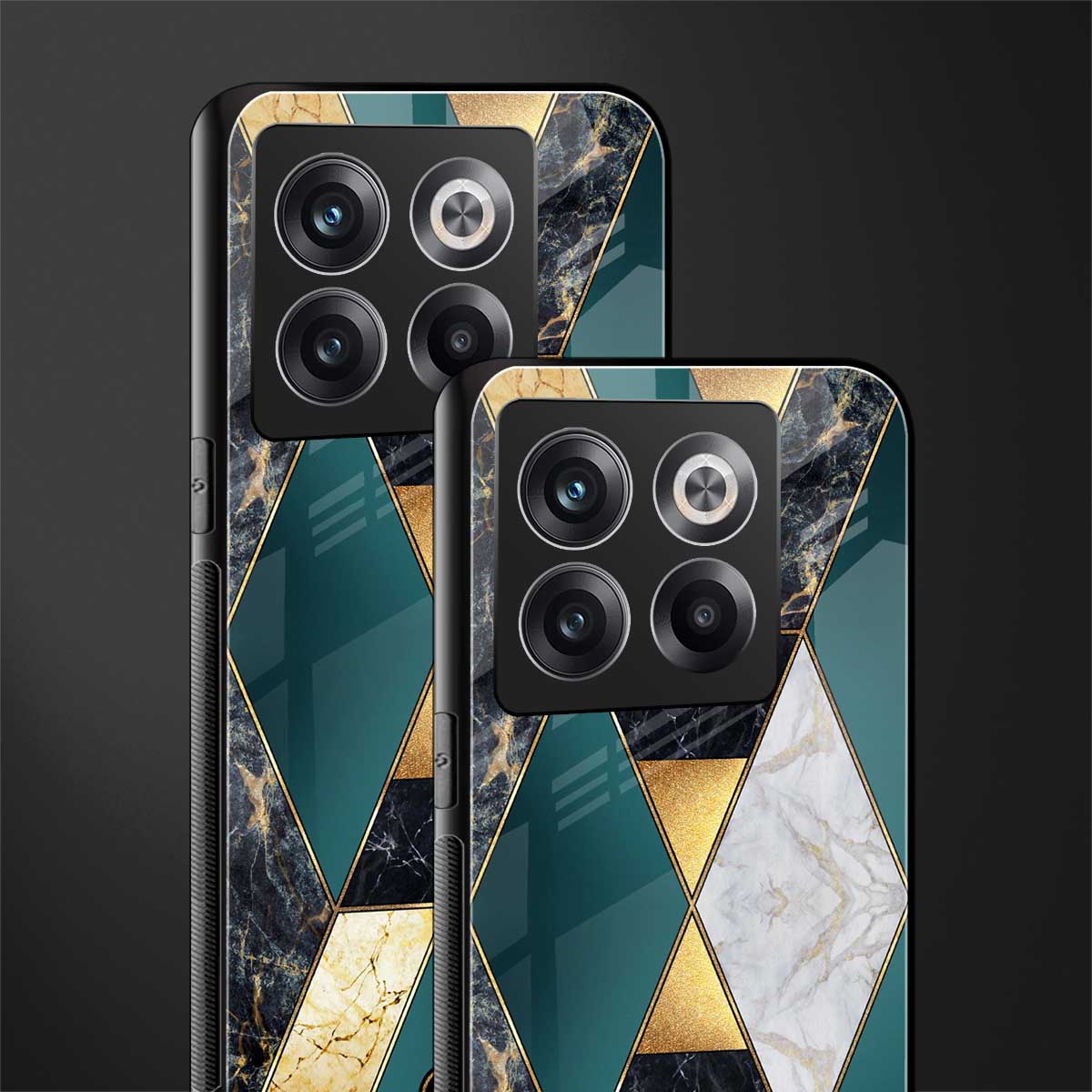 cadmium gold marble back phone cover | glass case for oneplus 10t