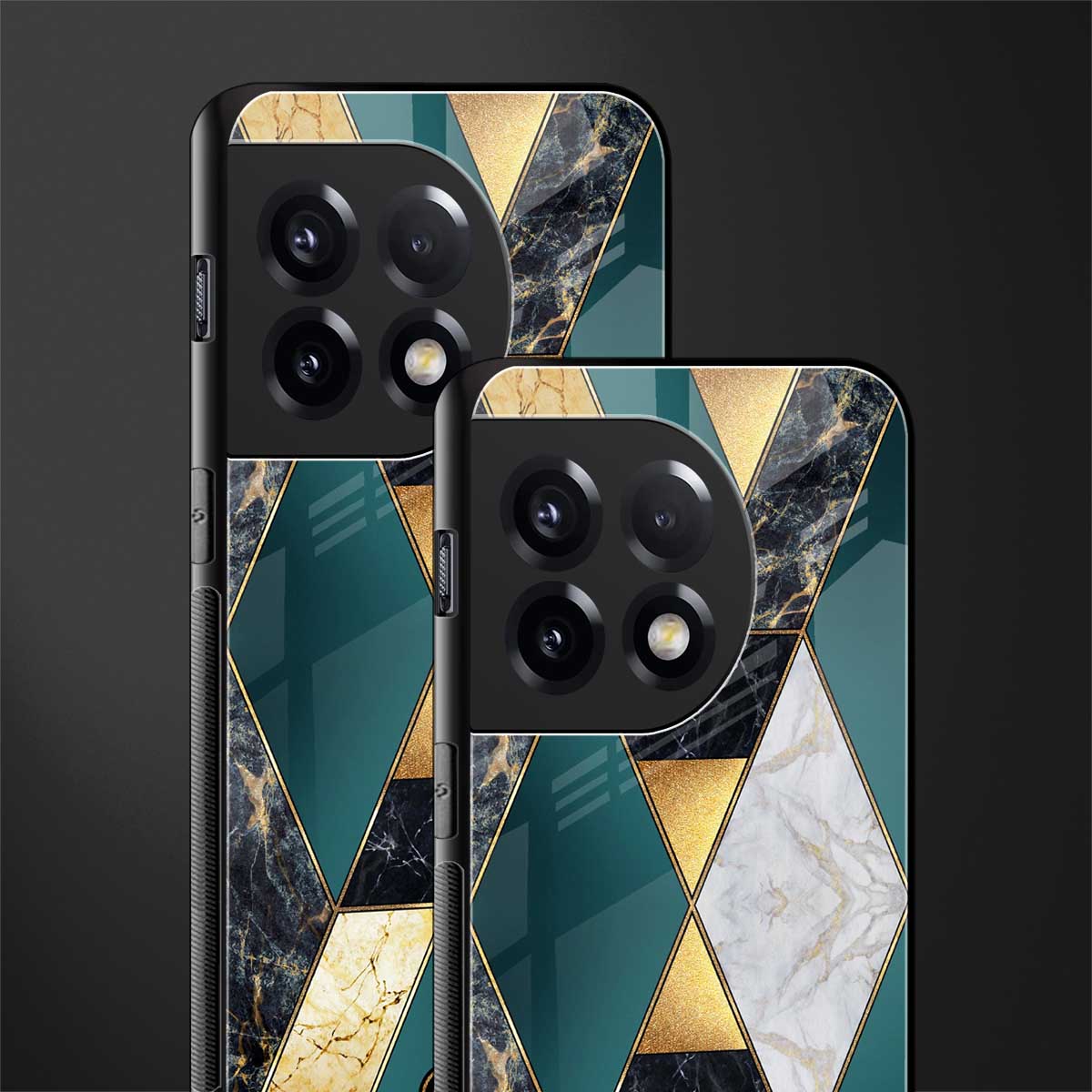 cadmium gold marble back phone cover | glass case for oneplus 11r